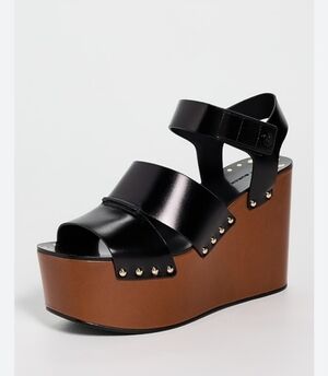 TORRY BURCH Black and Brown Platform Sandals